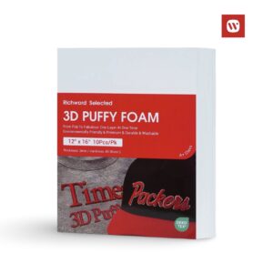 Burete 3D RICHWORD 3MM pentru Brodat – 31cm × 41 cm – Set 10 Bucăți, Alb